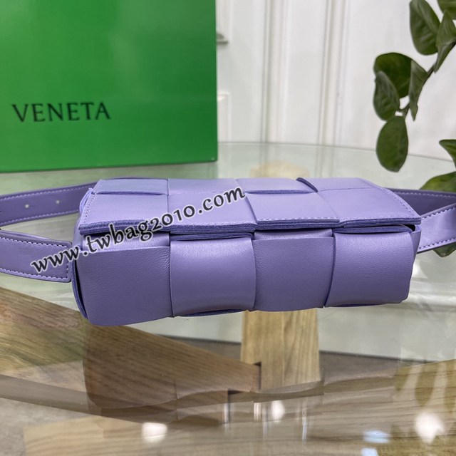 Bottega veneta高端女包 KF0015紫色 寶緹嘉CAEESTTE腰包 BV經典款手工編織手包腰包胸包斜挎包  gxz1202